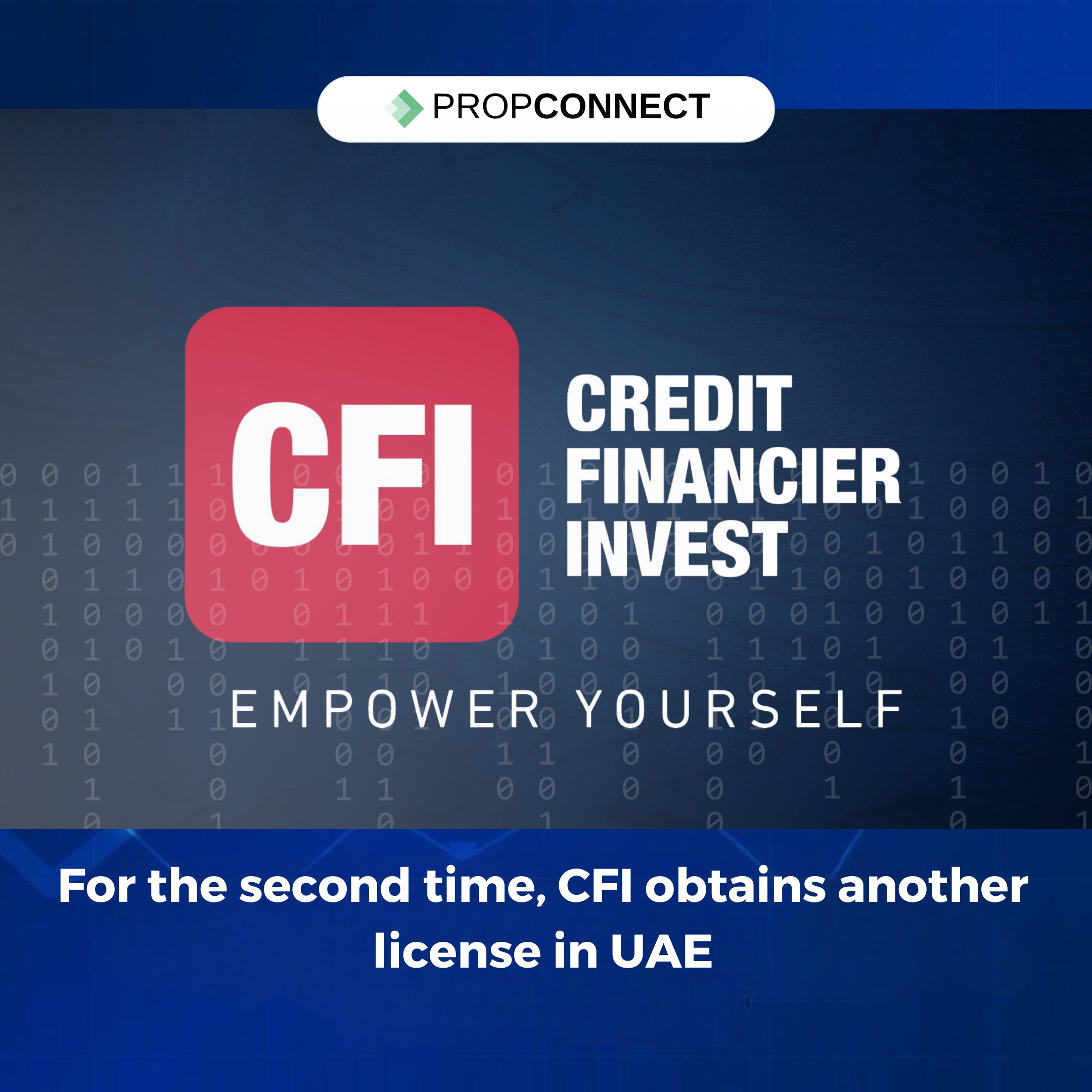 For the second time, CFI obtains another license in UAE